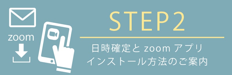 STEP2 日時確定とズームアプリインストール方法のご案内