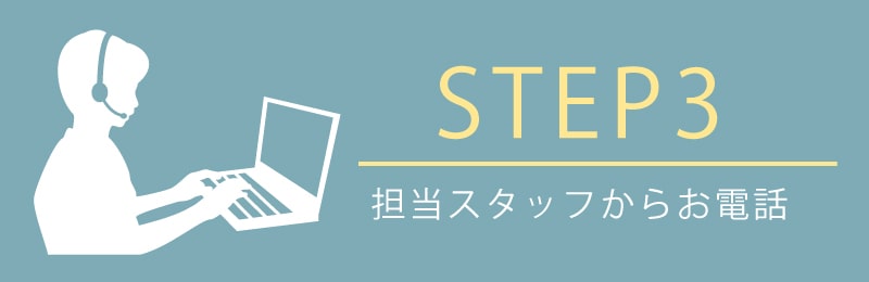 STEP3 担当スタッフからお電話