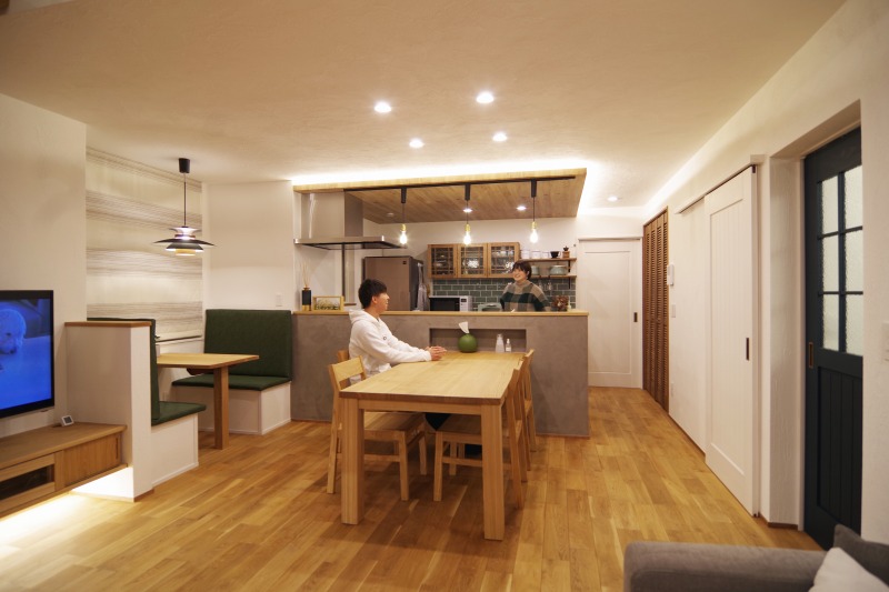 愛知県一宮市H様「イメージカラーはモスグリーンのまるでカフェのような家」