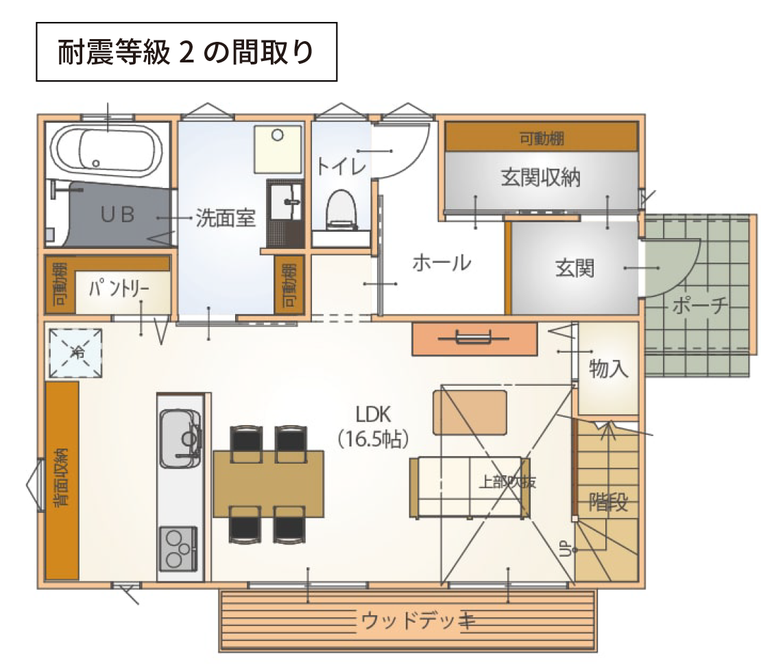 耐震等級2の間取り